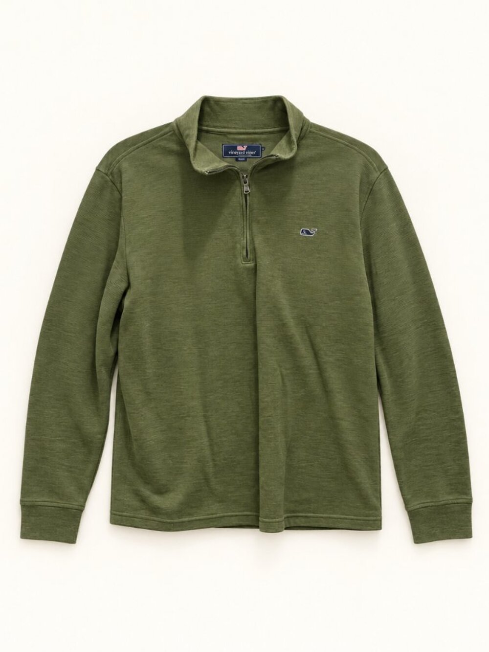Vineyard Vines olive green quarter-zip pullover M